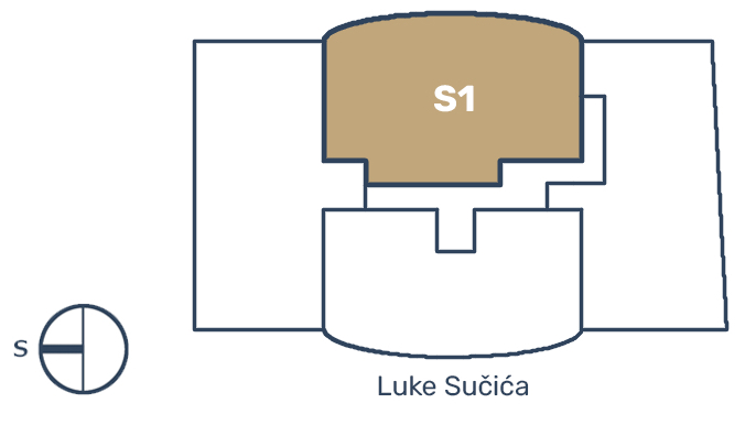 Mini mapa, pozicija stana u zgradi, Luke Sucica, Cenzar Nekretnine