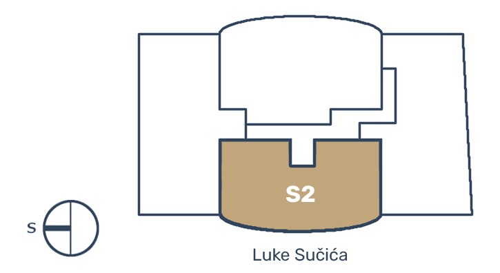 Mini mapa, pozicija stana u zgradi, Luke Sucica, Cenzar Nekretnine