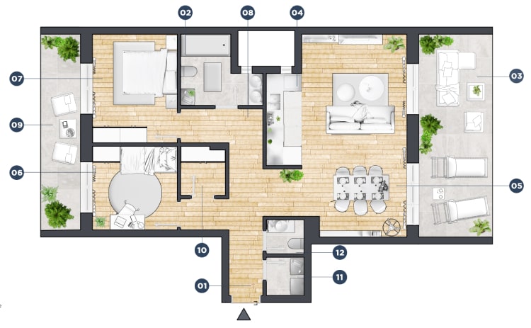 Osnova Penthouse 4, Luke Sucica Subotica, Cenzar Nekretnine